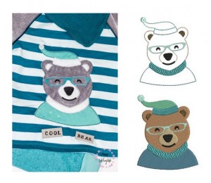 Stickdatei - Hipster Winterbär